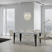 Tavolo allungabile 180/284x90 cm Flame tortora gambe antracite