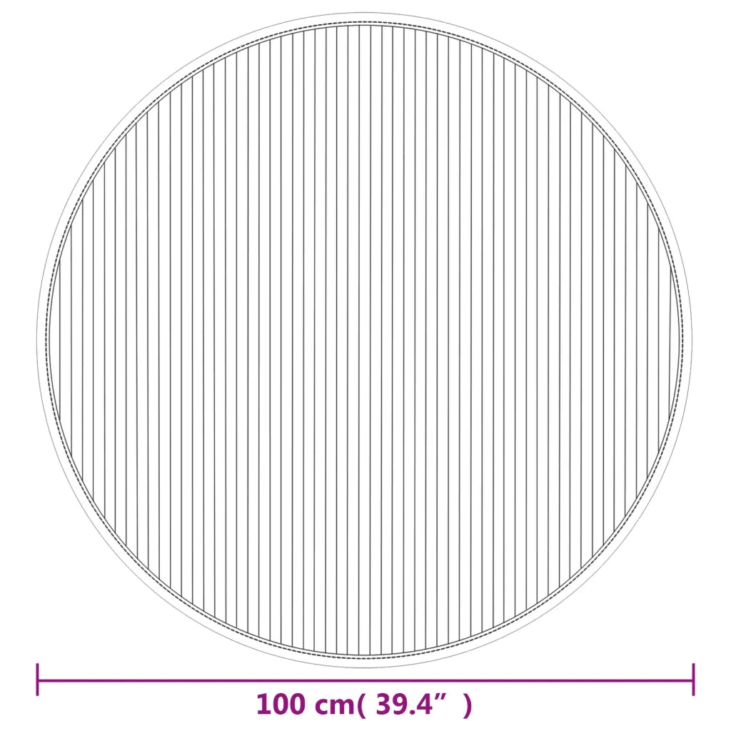Tappeto Rotondo Grigio 100 cm in BambÃ¹