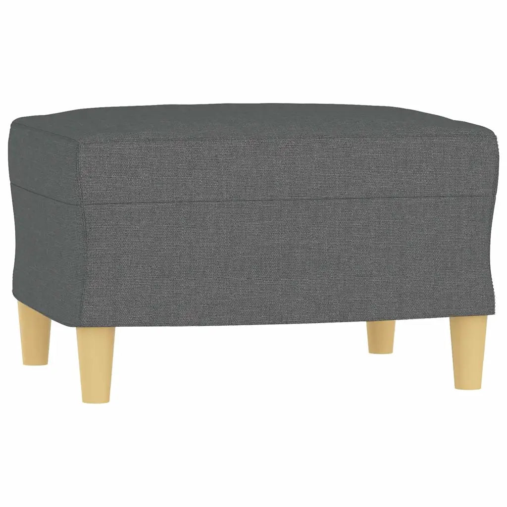 Poggiapiedi Grigio Scuro 60x50x41 cm in Tessuto