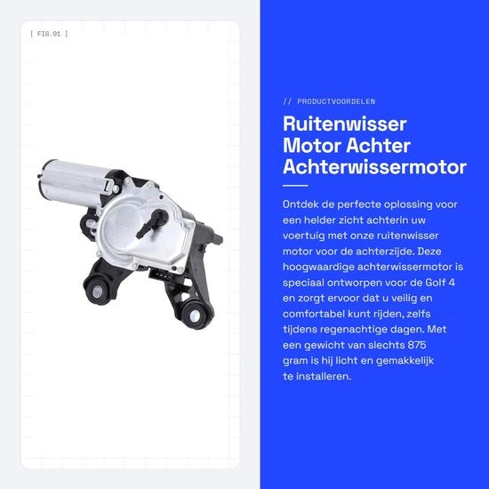 Motor per pulitore parabrezza posteriore - Codice 1J6955711B - 1 pezzo - Alta qualità
