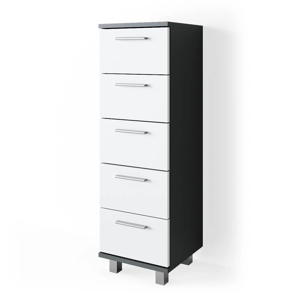 Vicco Cassettiera da bagno Antracite 30 x 95 cm