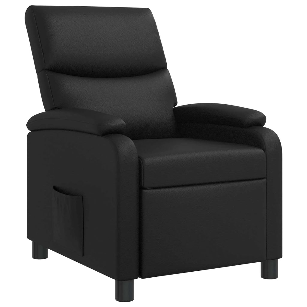 Divano Sedia-Poltrona reclinabile Nero Similpelle 978035