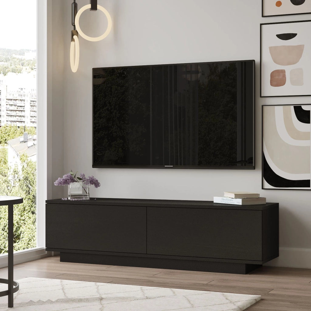 Mobile TV in legno "FN1" - 140 x 35 x 38 cm - Nero
