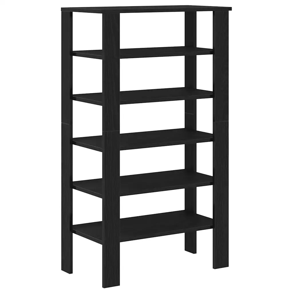 Scarpiera-Scaffale per scarpe Nera 61x32x105 cm in Truciolato