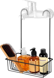 Caddy da doccia appeso con pinze - Cassetto da doccia per shampoo e sapone - Raccordo da doccia senza perforazione - Accessori da bagno
