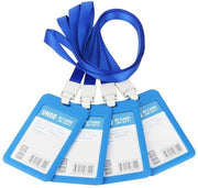 ID-kaarthouder con cordino - badgehouder con clip - badgehouder in plastica - badgehouder medico - 70 x 111 mm, materiale lucido