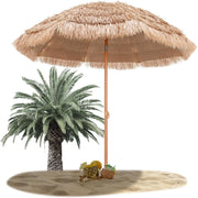 Ombrellone da giardino inclinabile 220 x 213,5 cm protezione solare ottimale atmosfera tropicale stile hawaiano paglia naturale 20_0020557