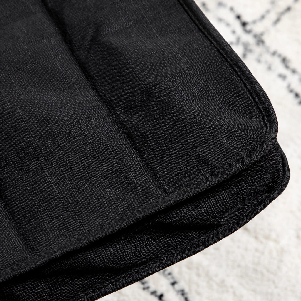 Poltrona Relax con Poggiapiedi Aggiustabile ¨C zephmum ¨C Tessuto Nero 66,5x94x100cm
