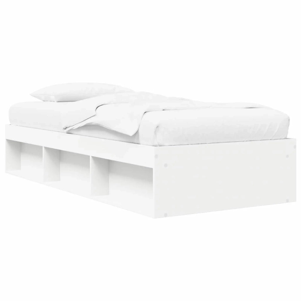 Telaio del letto con storage con lo scaffale Bianco 80 x 200 cm 3429517