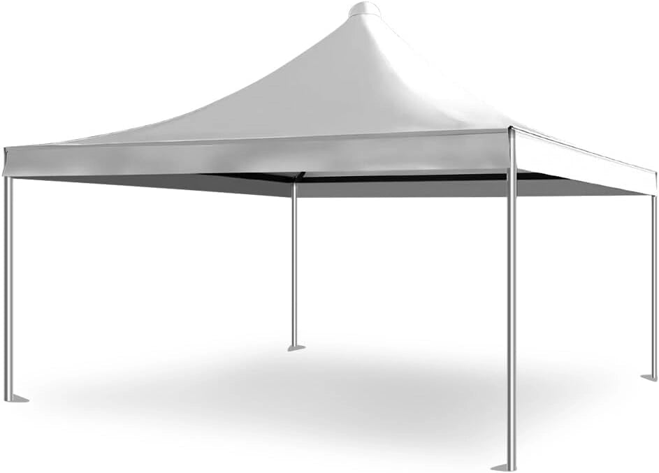 Gazebo Professionale in PVC 650g/mq per Bar, Ristoranti, Maneggi, Chioschi - Varie Misure (4 x 4, PVC Bianco)
