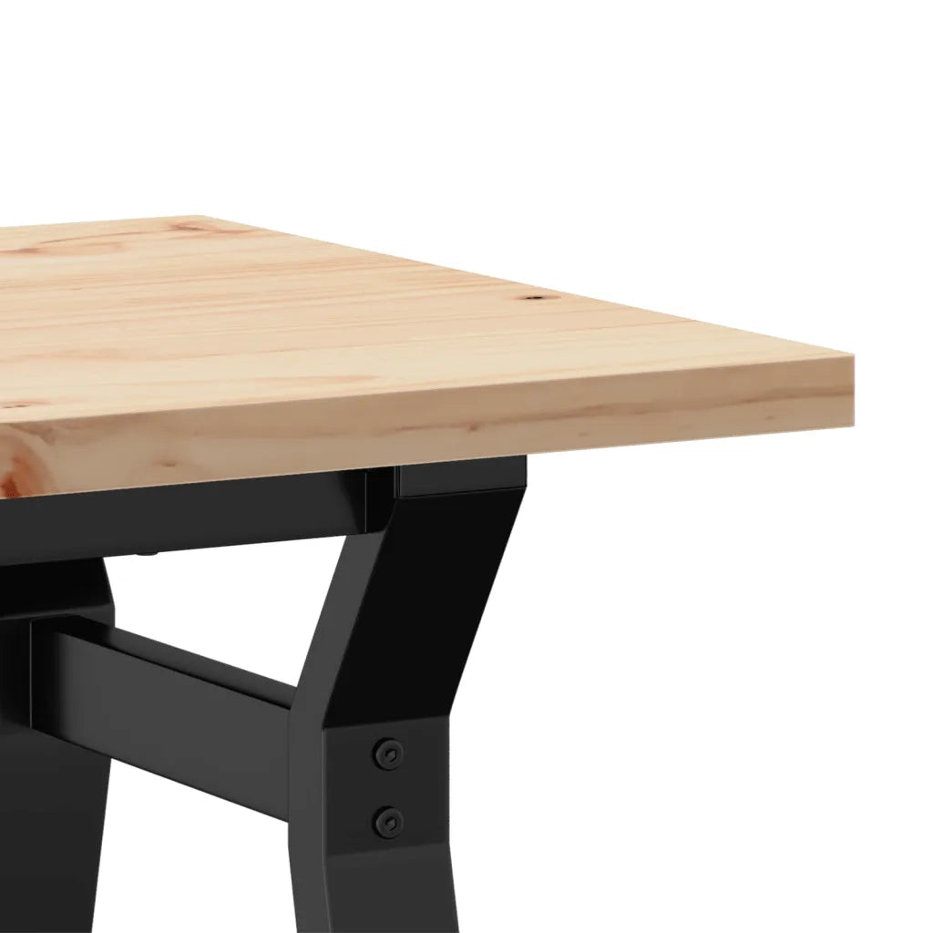 Tavolino salotto | Tavolino da caff¨¨ | Tavolino da Soggiorno Telaio a Y 80x50x40,5 cm Legno Pino e Acciaio