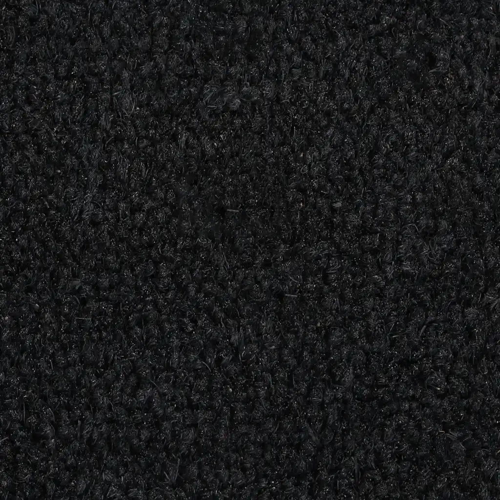 Zerbino | Tappetino Nero Mezzo Rotondo 50x80 cm Fibra di Cocco