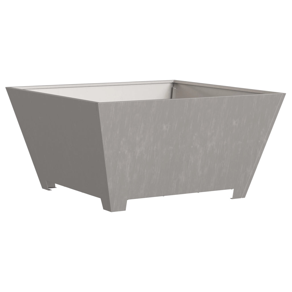 Focolare Quadrato 80x80x40 cm in Acciaio Invecchiato