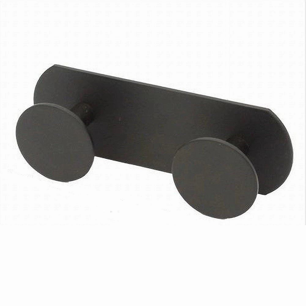 Trade Shop - Appendino Con 2 Ganci Appendi Porta Asciugamano A 2 Posti Bagno Casa Nero 59766 -