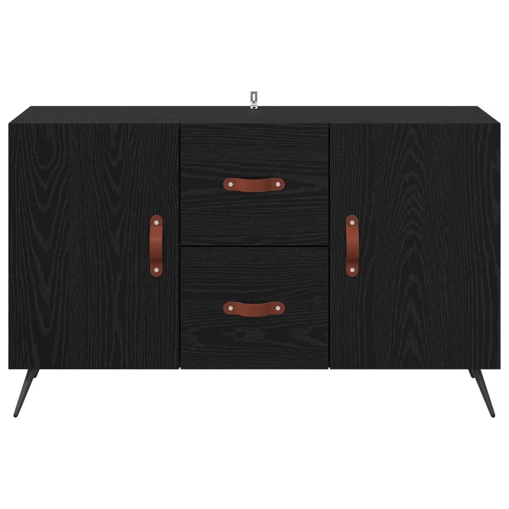 Credenza Rovere Nero 100 x 36 x 60 cm Legno multistrato 882453