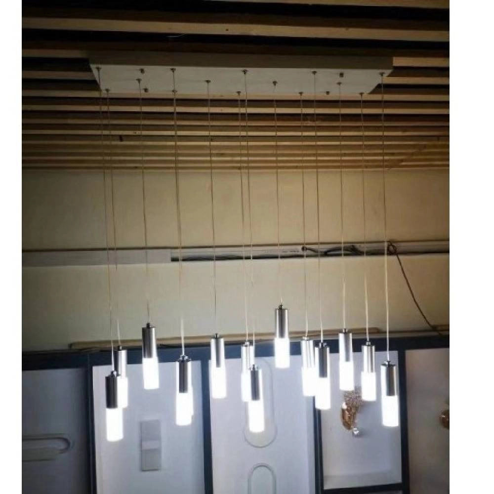 Trade Shop - Lampadario Soffitto A Sospensione 14 Cilindri Pendenti Design Moderno 6500k B05 -