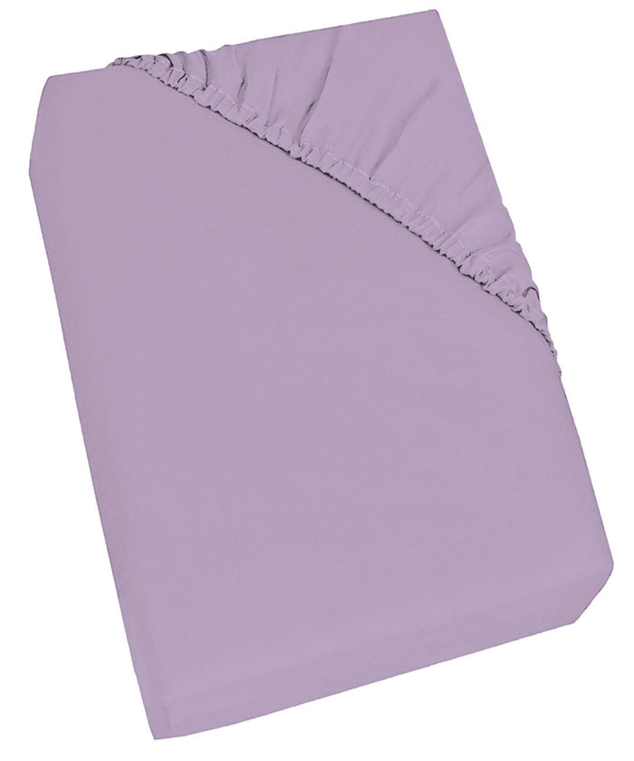 Lenzuolo Sotto con Angoli ed Elastico Tinta Unita Lilla Matrimoniale Maxy