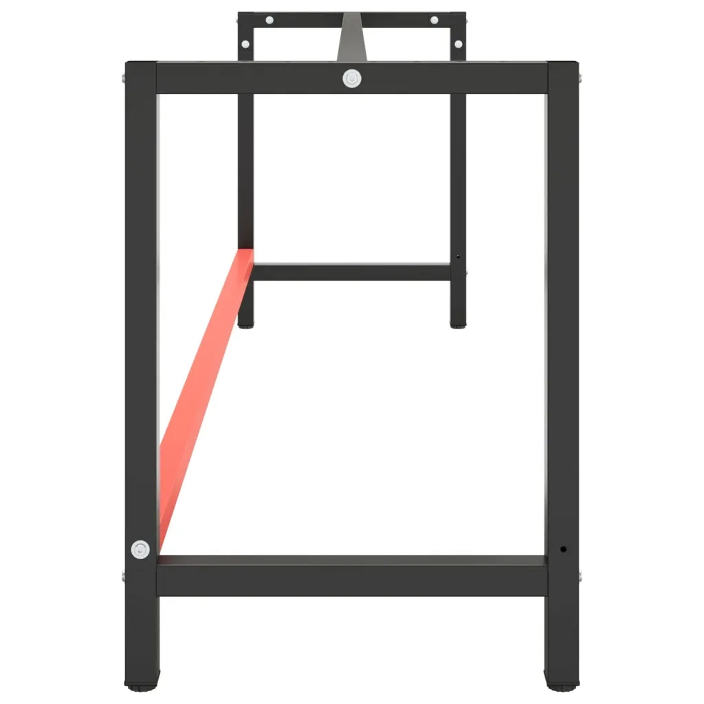 Telaio Banco da Lavoro Nero e Rosso Opaco 220x57x79 cm Metallo CFW3115601