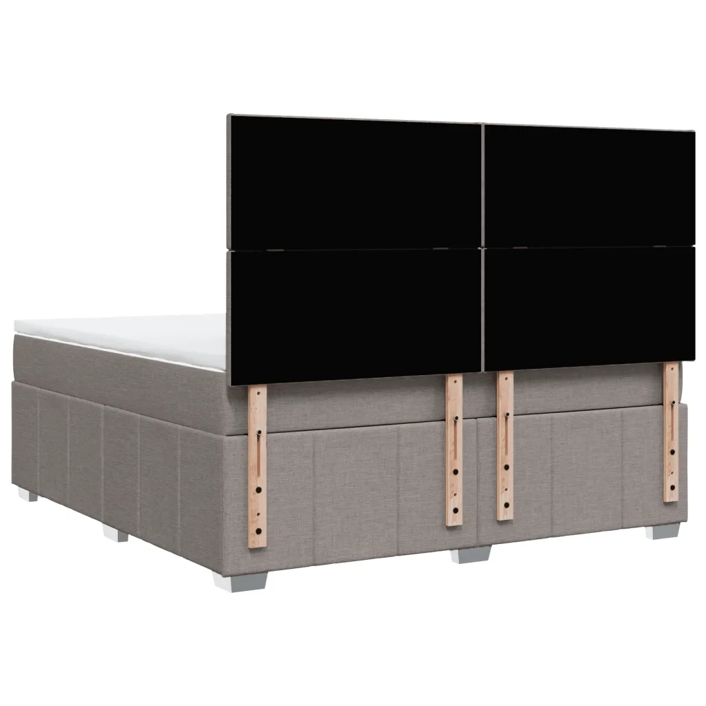 Giroletto a Molle con Materasso Tortora 180x200 cm in Tessuto 3294044