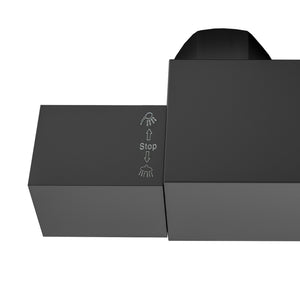 AICA Colonne doccia termostatiche, miscelatore doccia con rubinetto quadrato, nero