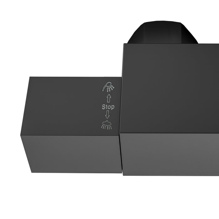 AICA Colonne doccia termostatiche, miscelatore doccia con rubinetto quadrato, nero