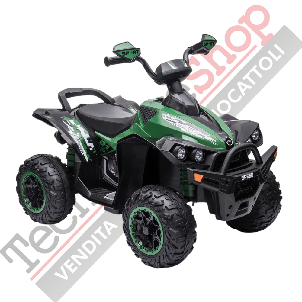 Quad Elettrico per Bambini Quad Medio Sport 12V-Verde