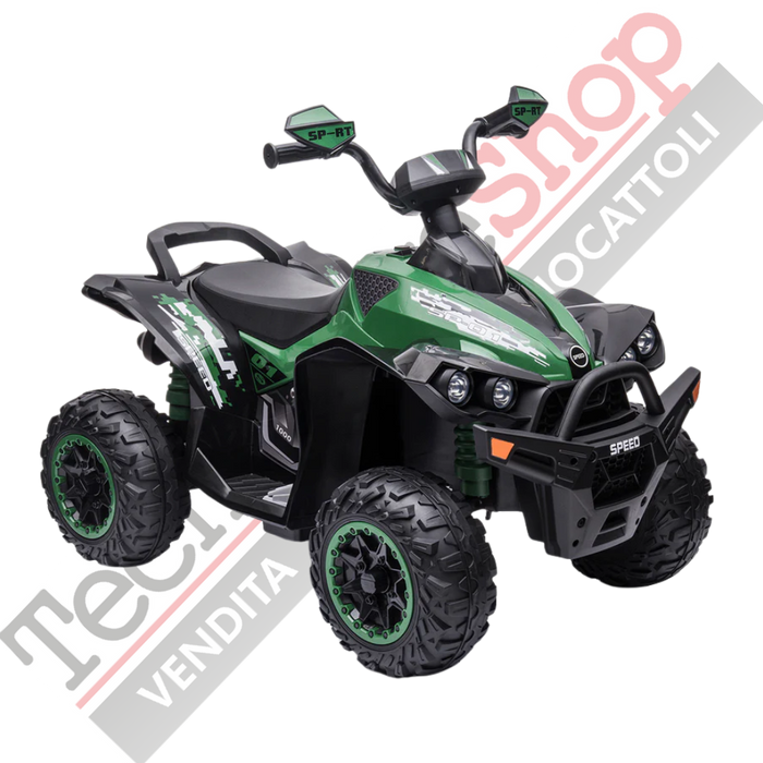 Quad Elettrico per Bambini Quad Medio Sport 12V-Verde