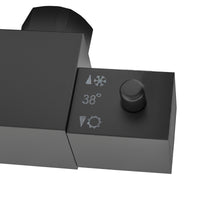 AICA Colonne doccia termostatiche, miscelatore doccia con rubinetto quadrato, nero