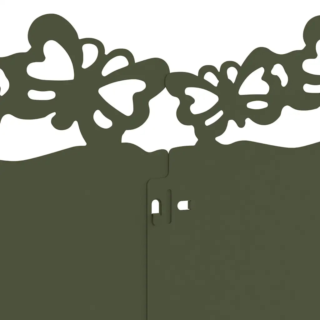 Bordure per prato 10 pz Verde oliva 103 x 0,05 x 22 cm Acciaio CFW3077617