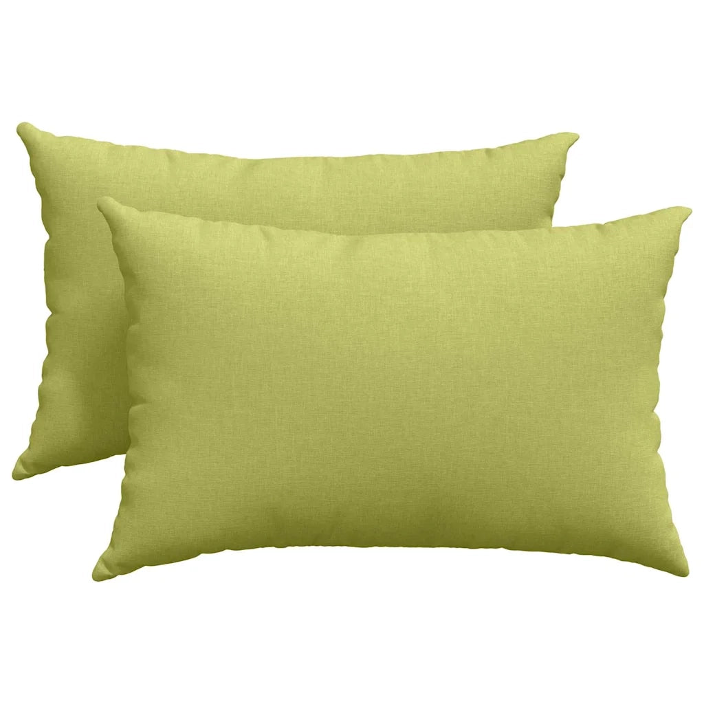 Cuscini da Divano 2 pz-Set di 2 Cuscini per Sofa Verde chiaro 60 x 40 cm Tessuto