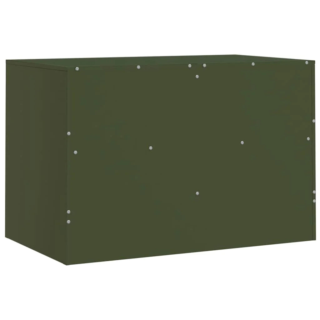 Mobile TV multimediale scaffale TV credenza mobile TV sala da pranzo soggiorno camera da letto 2 pezzi verde oliva 67 x 39 x 44 cm acciaio verde 02_0028639
