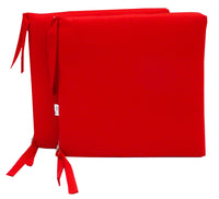 Set 2 Cuscini per Sedia da Giardino 45x45x5 cm in Dralon Allegro Rosso