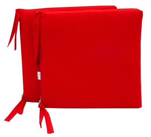 Set 2 Cuscini per Sedia da Giardino 45x45x5 cm in Dralon Allegro Rosso