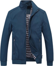 Giubbotto da bomber leggero per uomo - giacca da vento - giacca casual con chiusura a righello e collo in risvolto