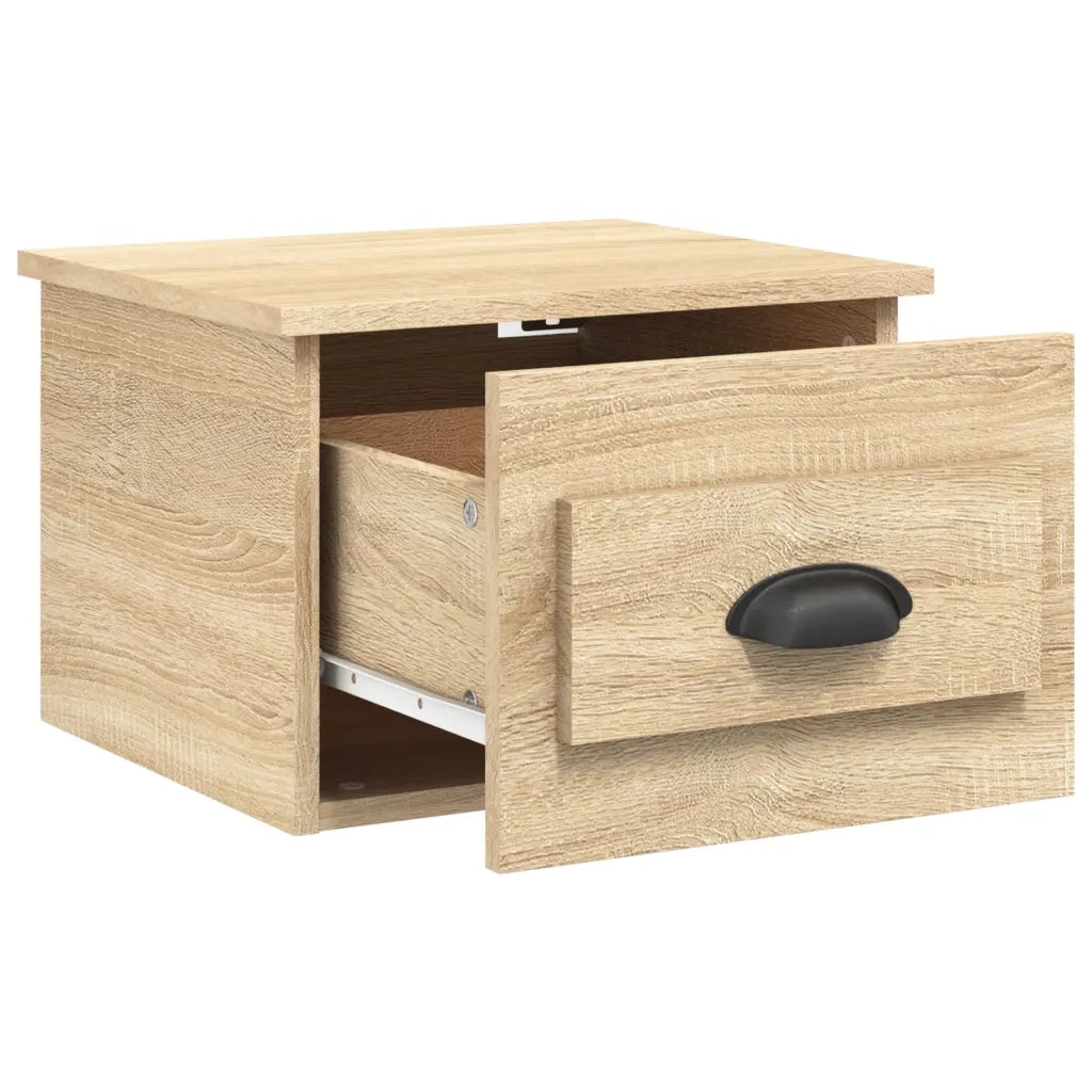 Comodino | Armadio da Notte | Mobiletto da notte a Parete Rovere Sonoma 41,5x36x28 cm
