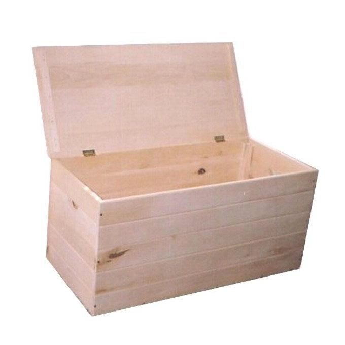 Xtra 12618 Cassapanca in Legno di Pino 100x40 h 50 cm Spessore 12 mm Fornita Smontata