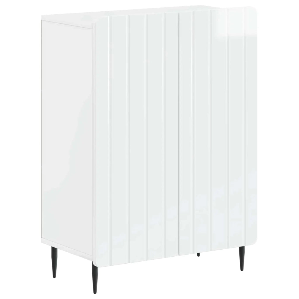 Mobiletto da Bagno ZWOLLE Bianco Lucido 59,5 x 31 x 79,5 cm 896399