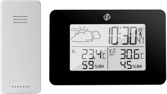 Stazione meteorologica digitale per interni ed esterni - Idrometro - Termometro - Digitale per interni ed esterni - Misuratore di umidità - Versione avanzata