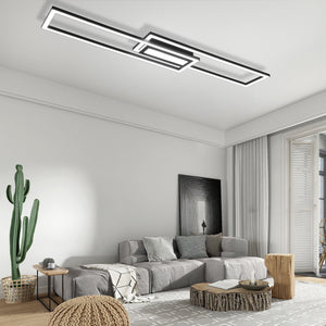 ZMH Lampada da soffitto plafoniera LED geometrica 50W dimmerabile telecomando
