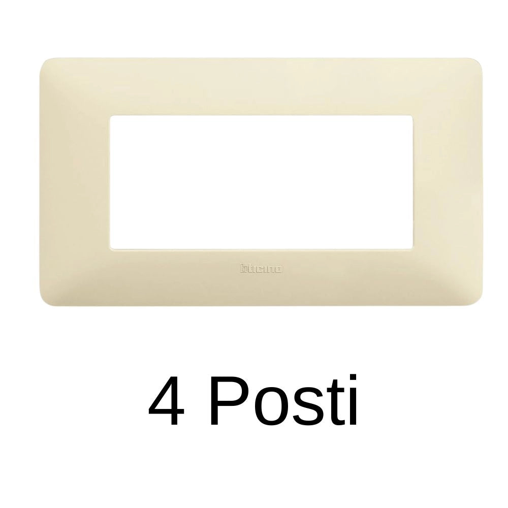 Bticino matix placca 4 posti tecnopolimero colorata am4804 *** colore avorio, confezione 1