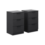 Vicco Comodino Nero con cassetti