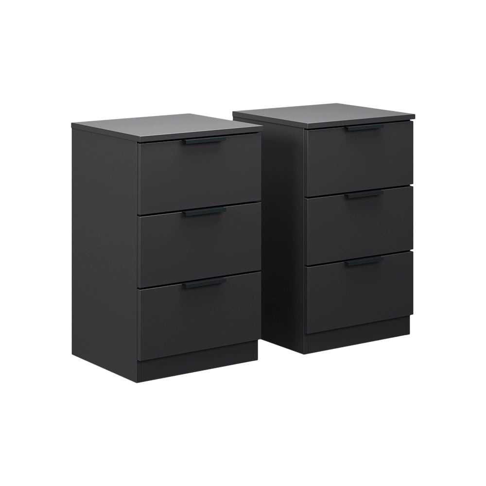 Vicco Comodino Nero con cassetti