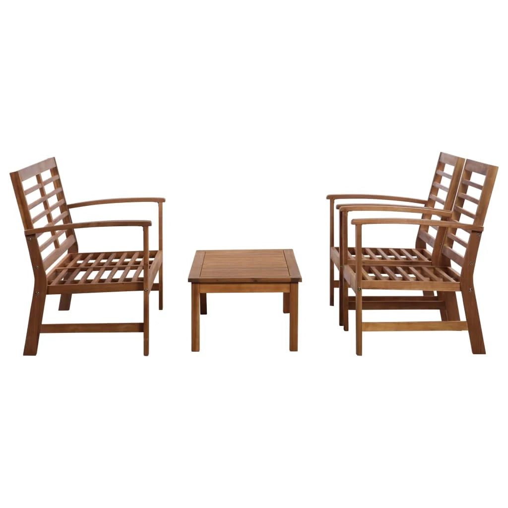 Set di mobili da giardino mobili da esterno set da 4 pezzi legno massello di acacia 02_0016220