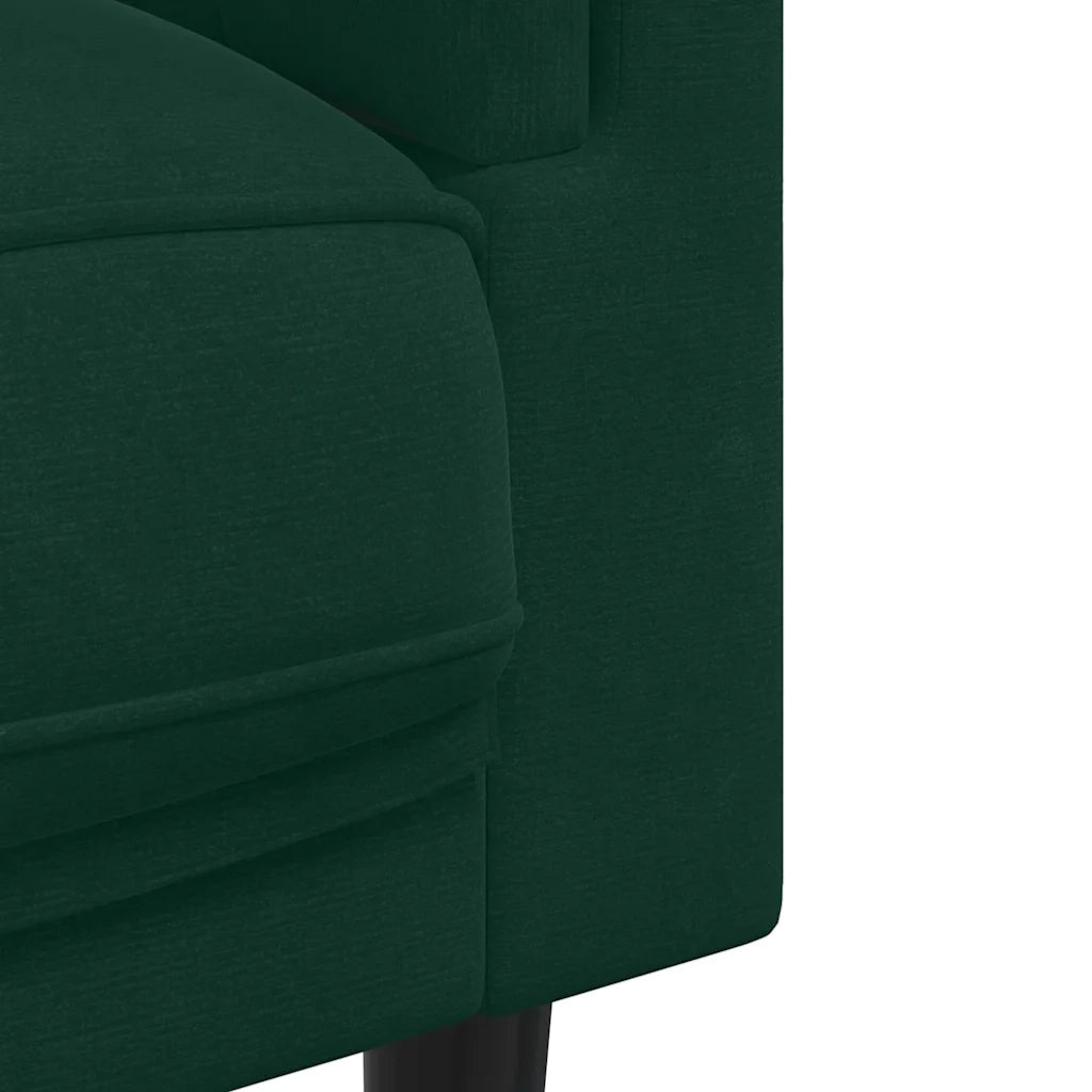 Set di Divani 2 pz con Cuscini Verde Scuro in Velluto