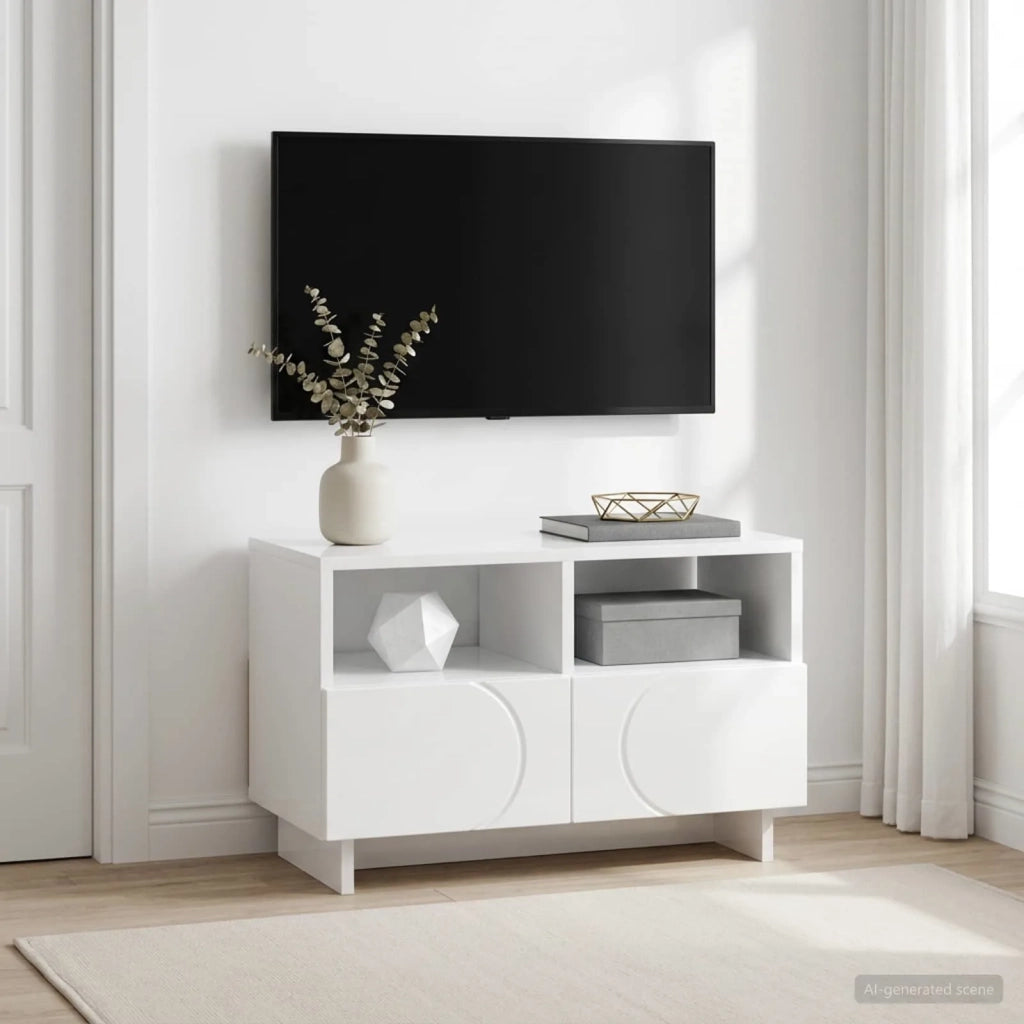 Supporto TV 60 x 34.5 x 40 cm Bianco Lucido 8011463