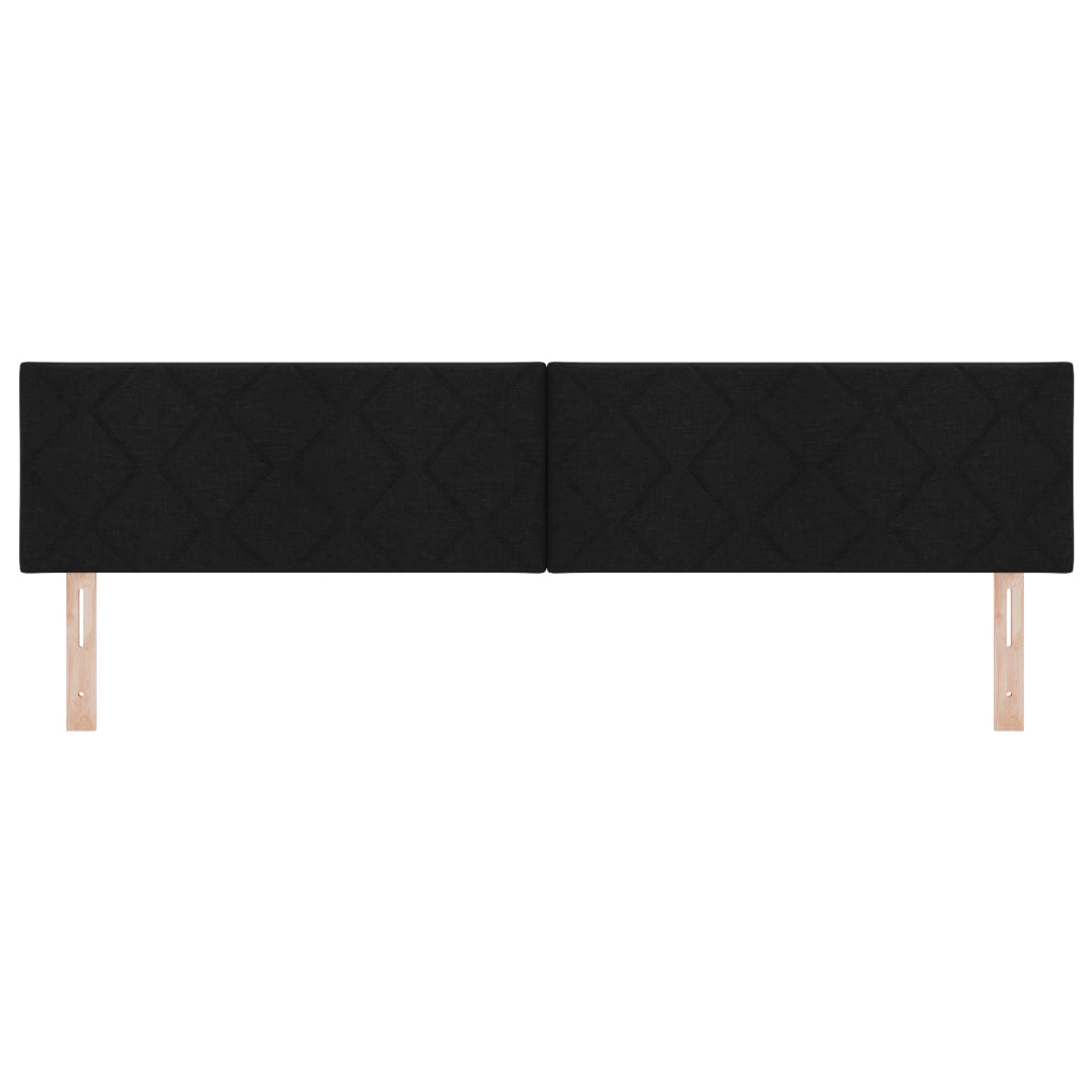 Testiera LED  Design a blocchi di diamante nera 200 cm tessuto