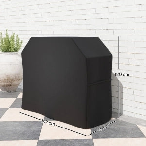 Copertura per Griglia 147x61x120 cm, Nera, Resistente alle Intemperie