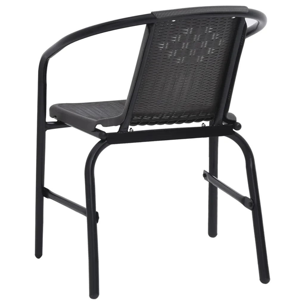 Sedie da Giardino 6 pz in Plastica Rattan e Acciaio 110 kg 3107704