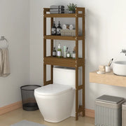 Rastrelliera da Bagno Ambra 63x26x171 cm Legno Massello Pino 824661