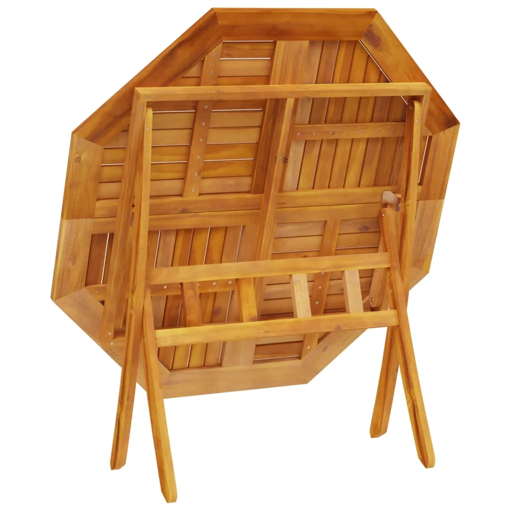 Tavolo da Giardino Pieghevole Ã˜110x75cm Legno Massello d'Acacia